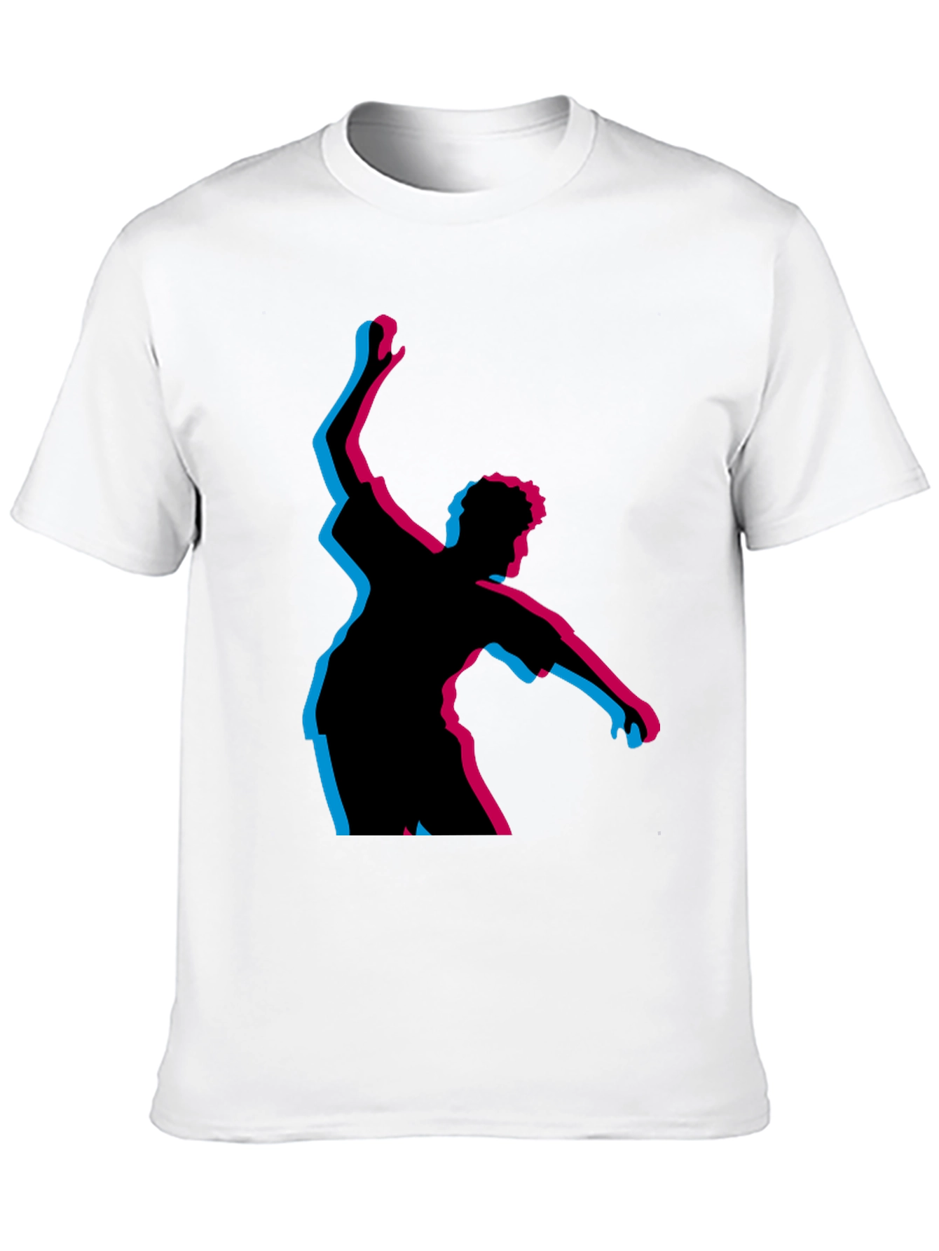 Retro 3D Dancer Black T-Shirt