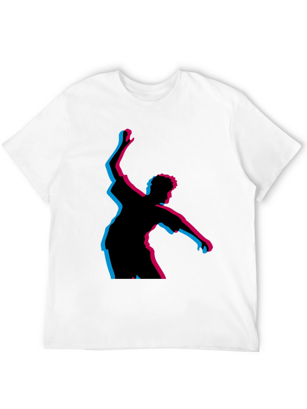 Retro 3D Dancer Black T-Shirt
