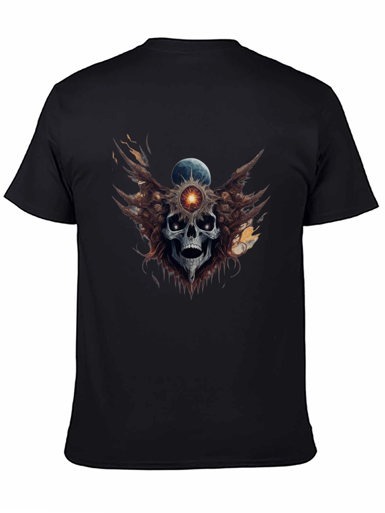Skull & Orb Graphic Tee - Dark Aesthetic