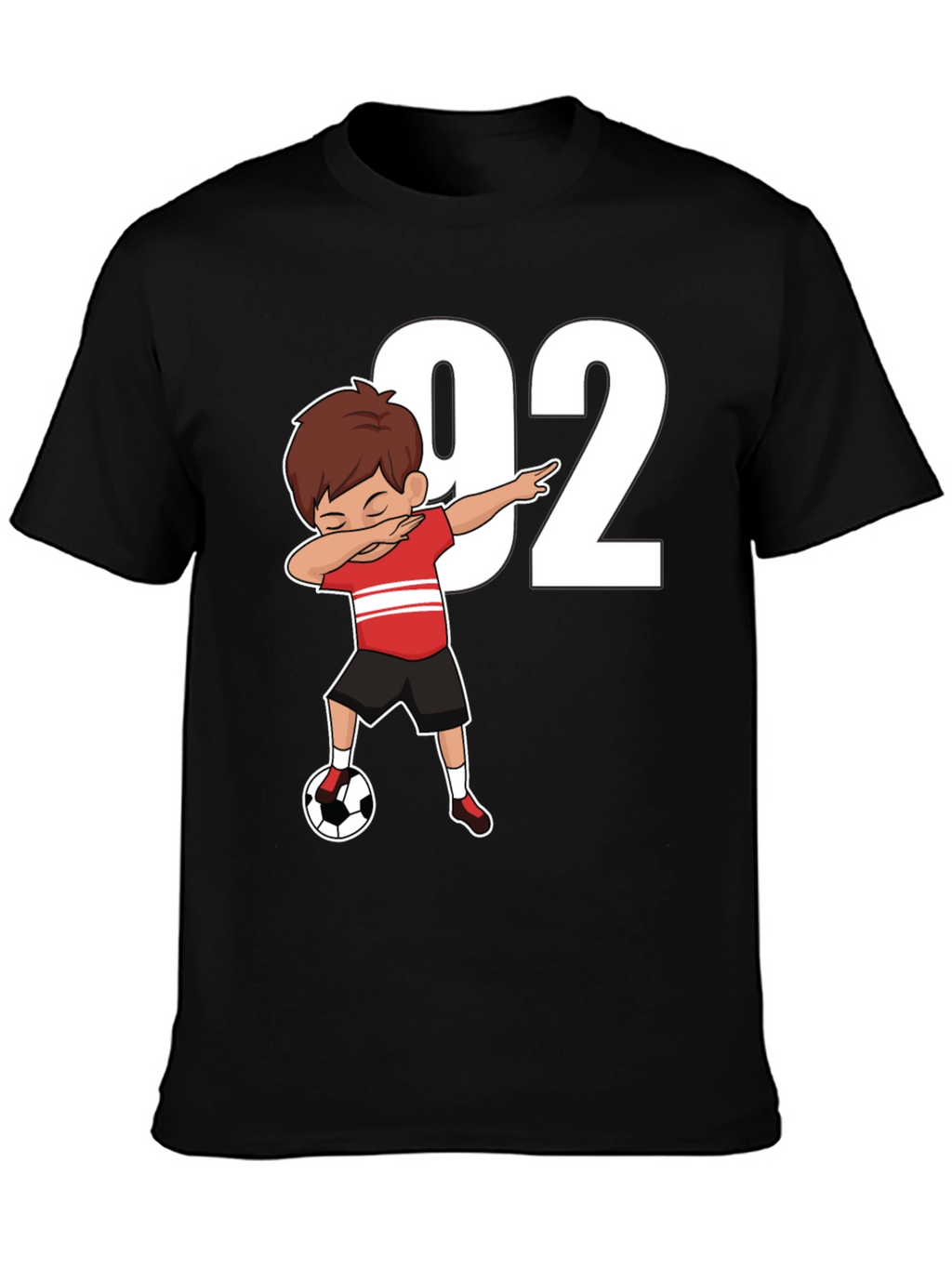 Soccer Dab Boy 92 Black T-Shirt