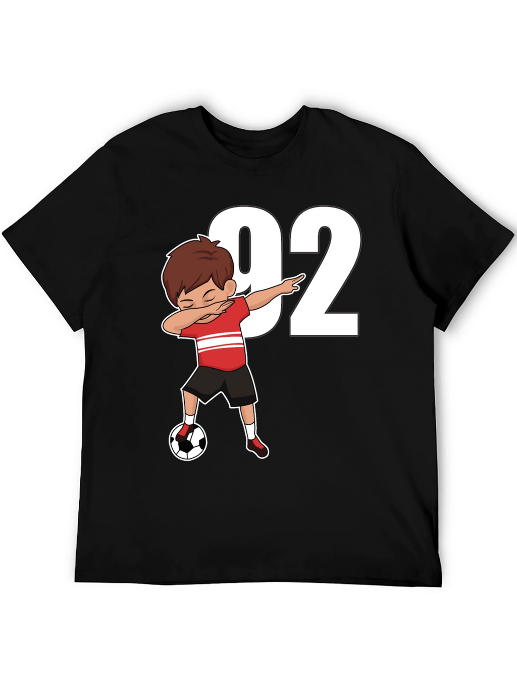 Soccer Dab Boy 92 Black T-Shirt