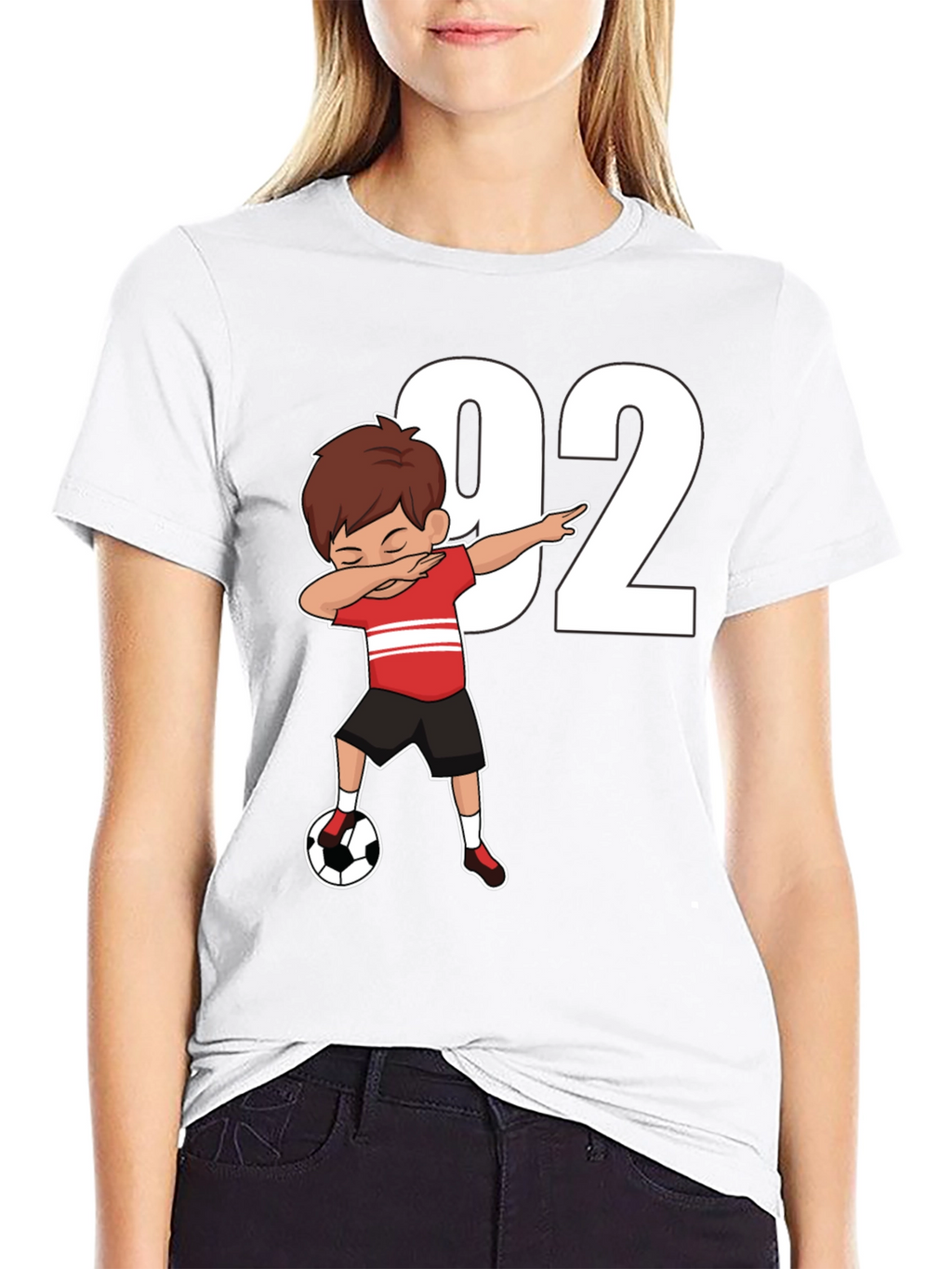 Soccer Dab Boy 92 Black T-Shirt