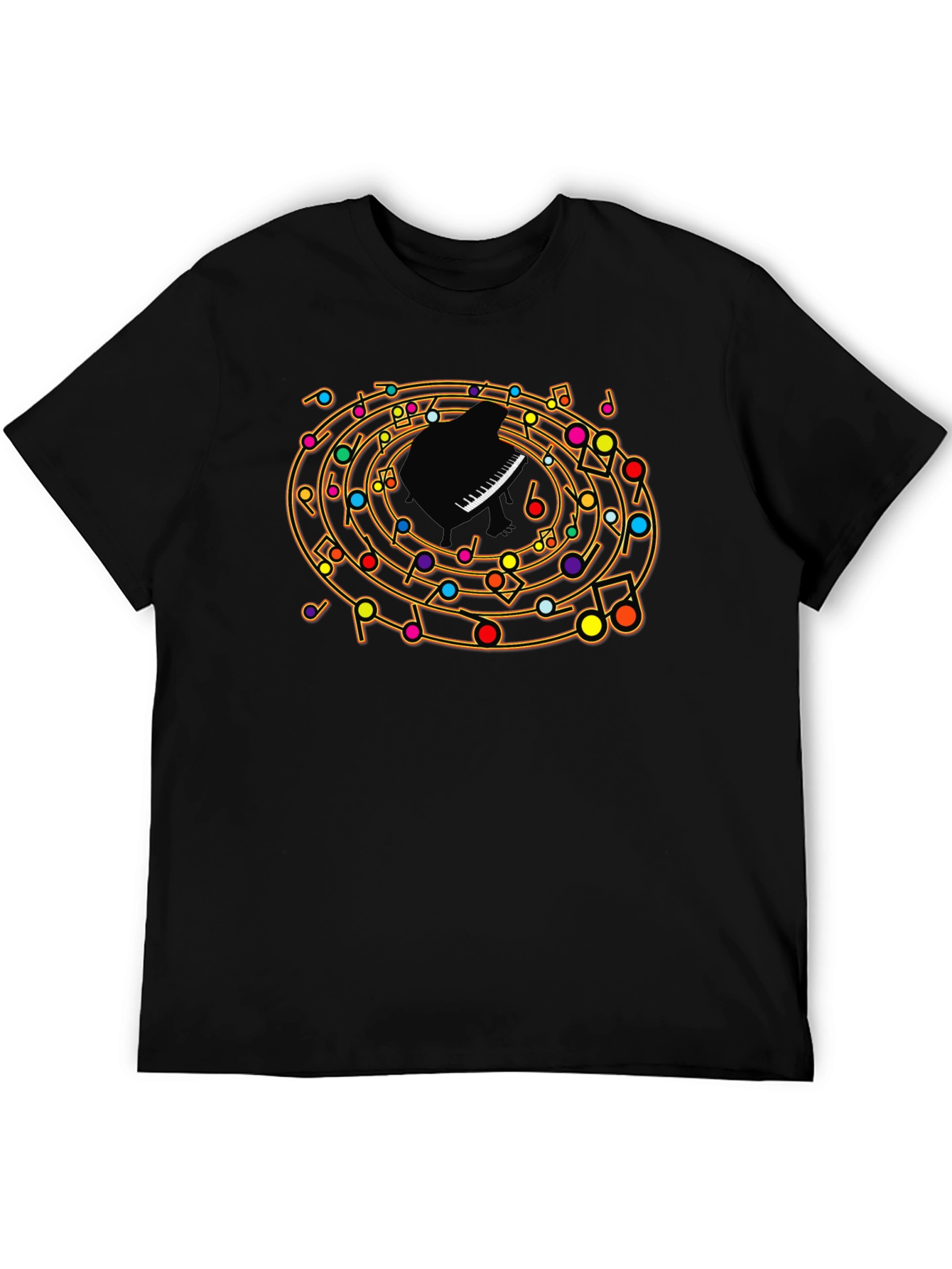 Musical Notes Piano T-Shirt - Unique Design