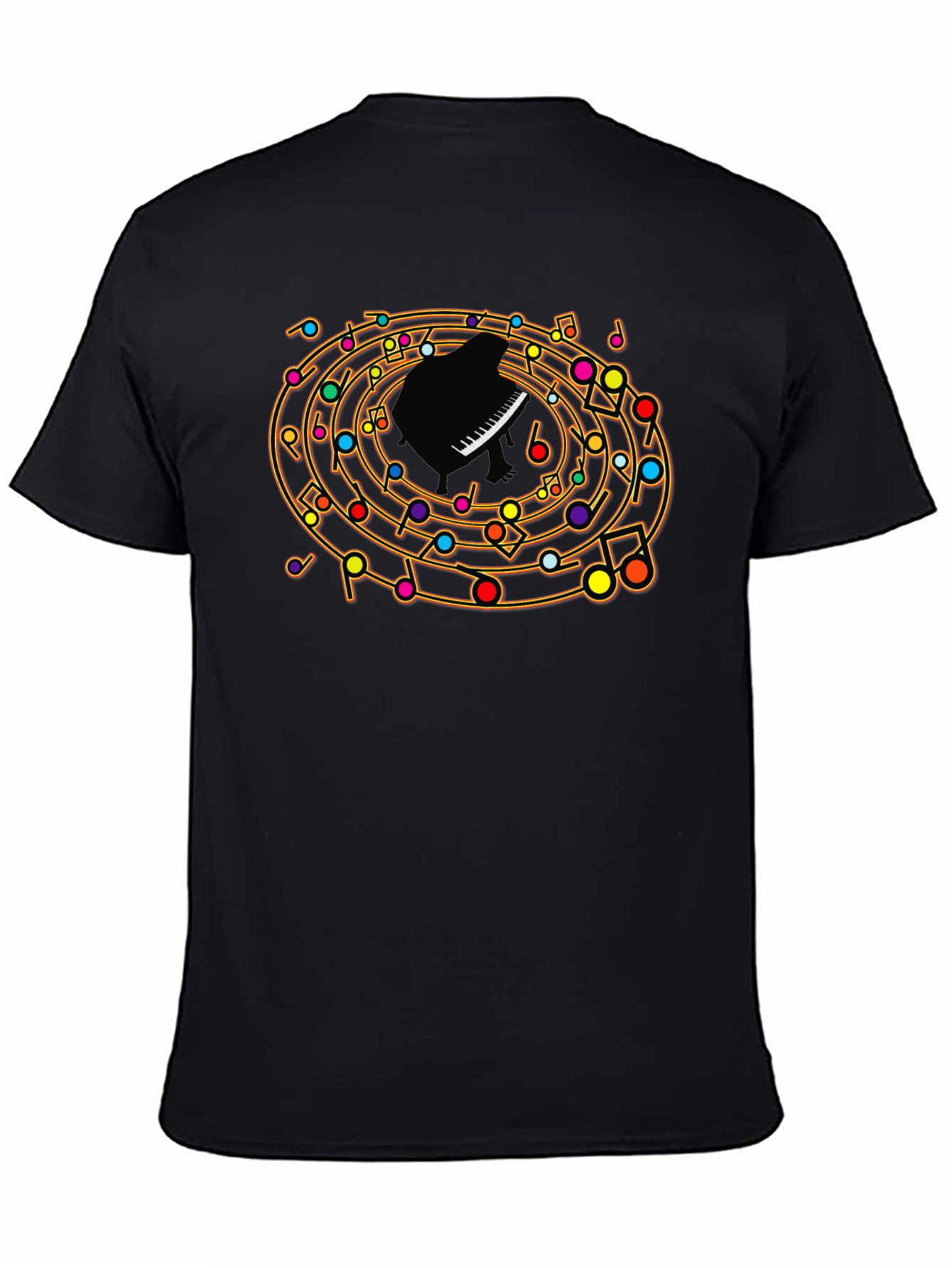 Musical Notes Piano T-Shirt - Unique Design