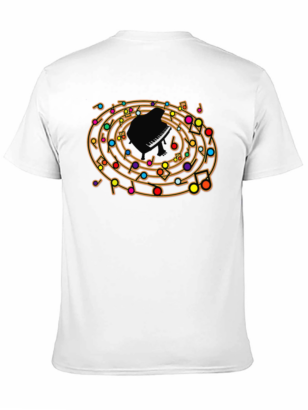 Musical Notes Piano T-Shirt - Unique Design