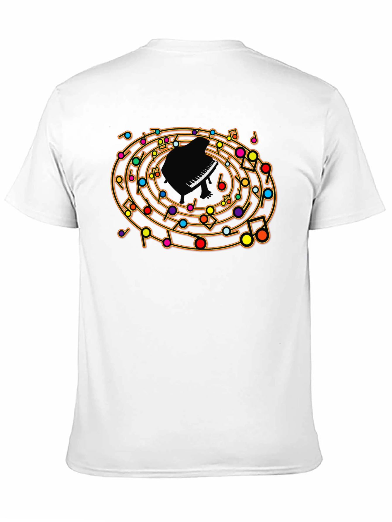 Musical Notes Piano T-Shirt - Unique Design
