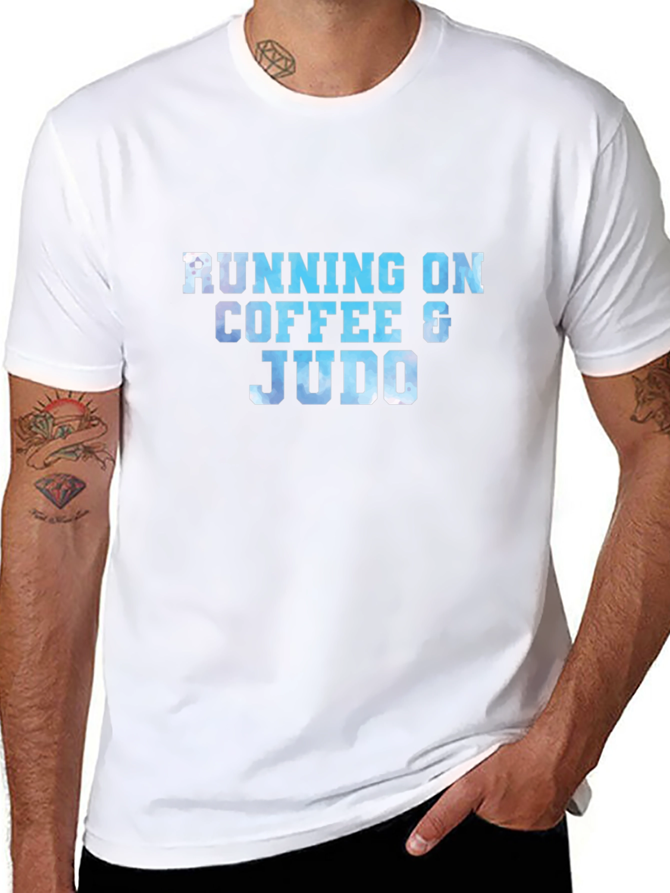 Running on Coffee & Judo Black T-Shirt