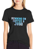 Running on Coffee & Judo Black T-Shirt