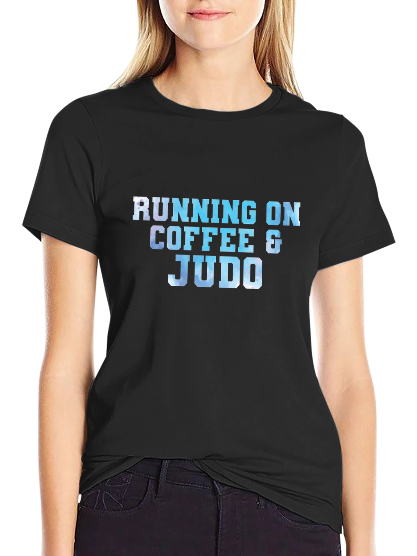 Running on Coffee & Judo Black T-Shirt