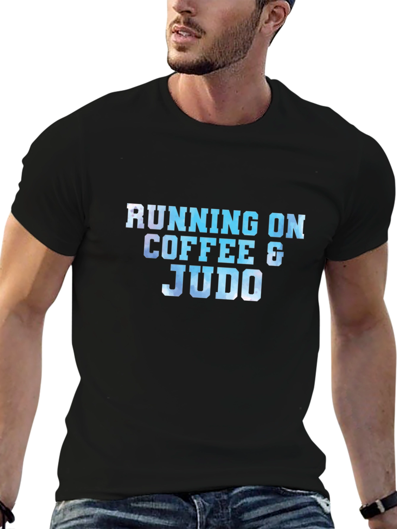 Running on Coffee & Judo Black T-Shirt