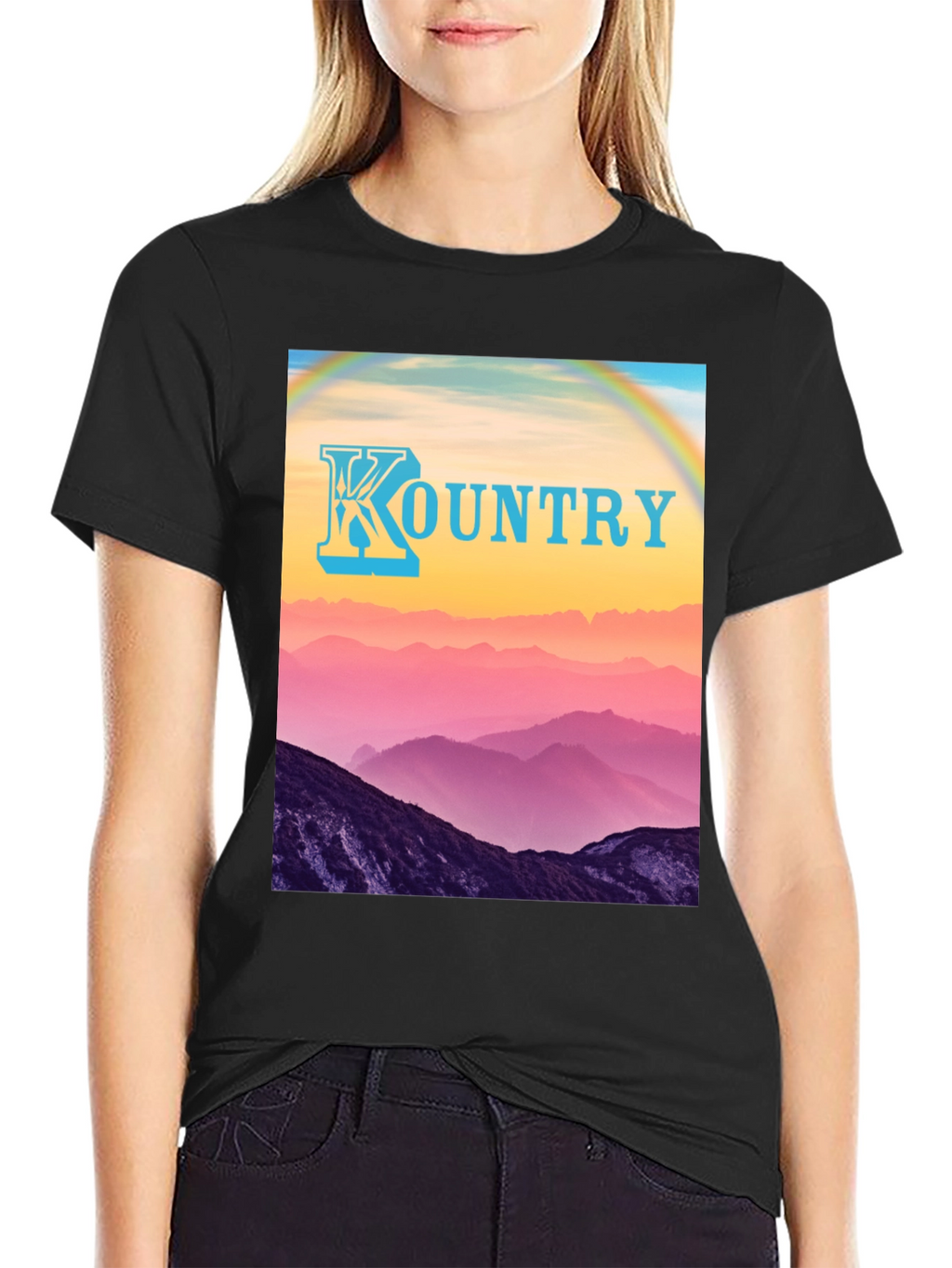 Kountry Mountain Rainbow Graphic T-Shirt