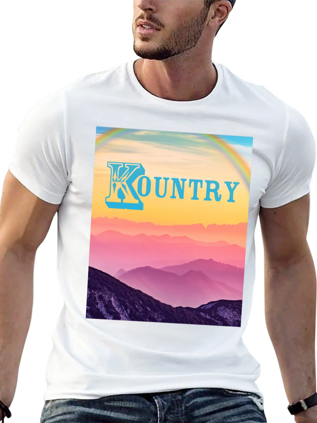 Kountry Mountain Rainbow Graphic T-Shirt