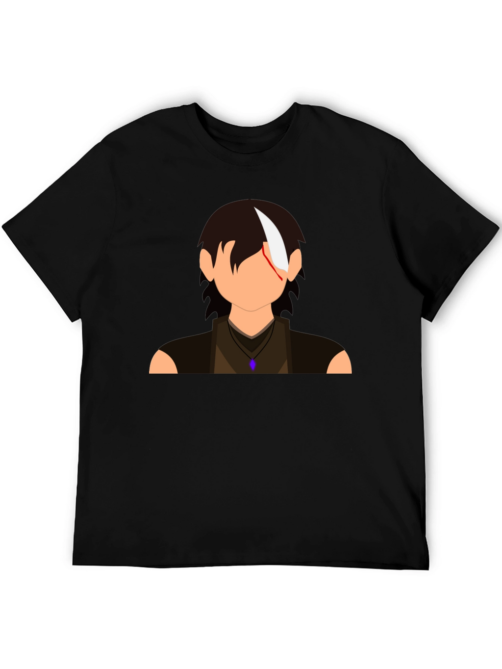 Anime Character Graphic Print Black T-Shirt