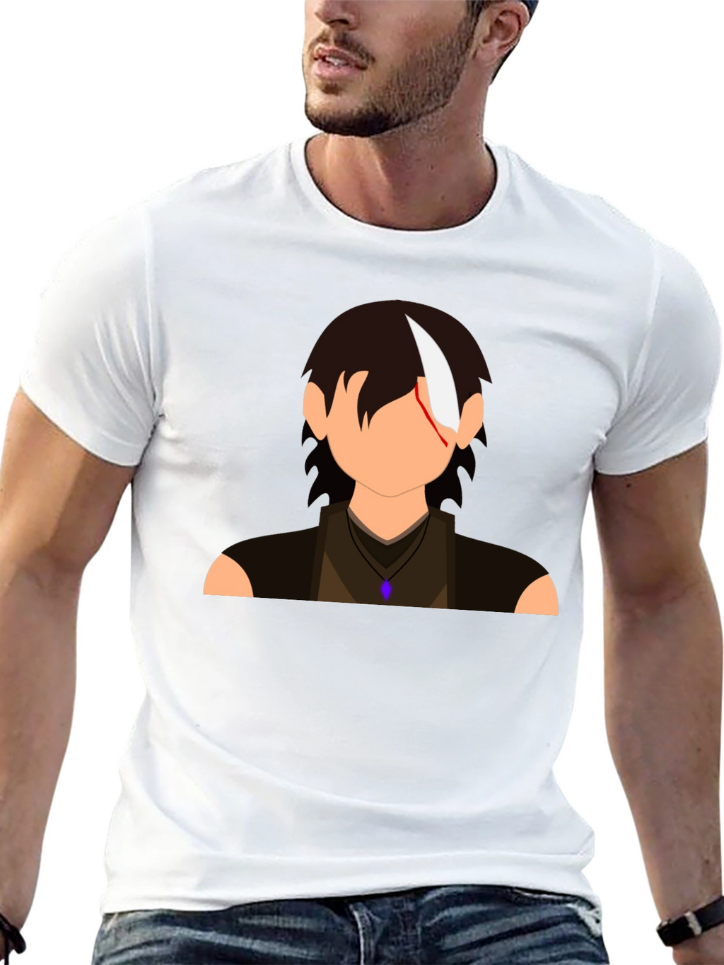 Anime Character Graphic Print Black T-Shirt