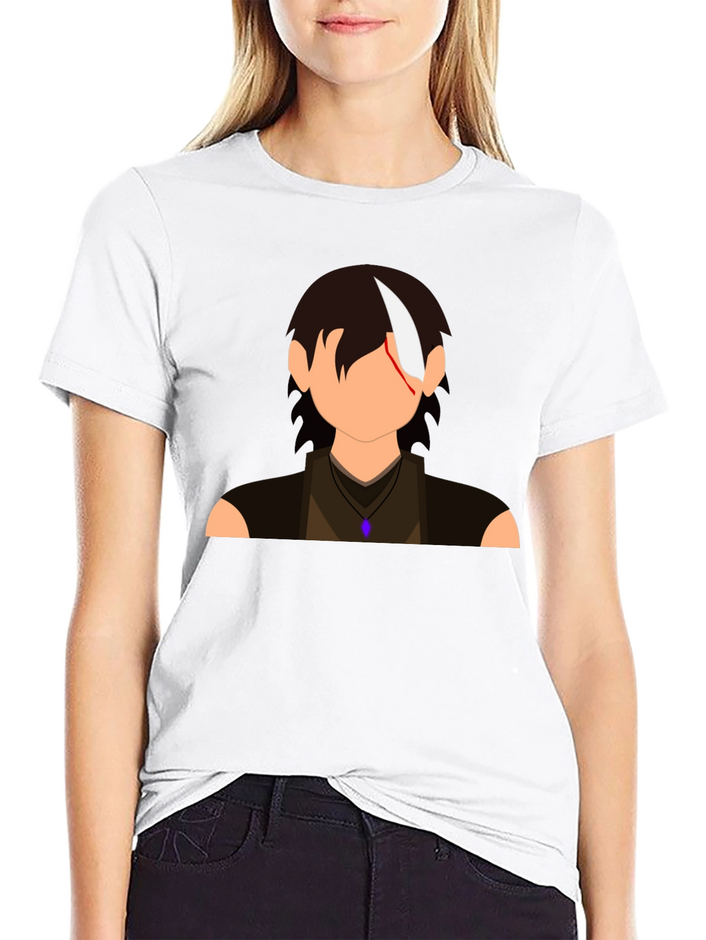 Anime Character Graphic Print Black T-Shirt