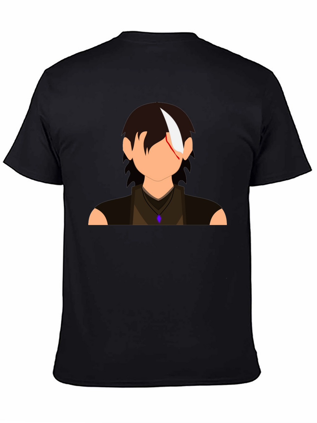 Anime Character Graphic Print Black T-Shirt