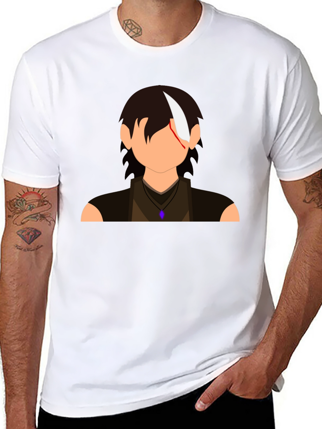 Anime Character Graphic Print Black T-Shirt