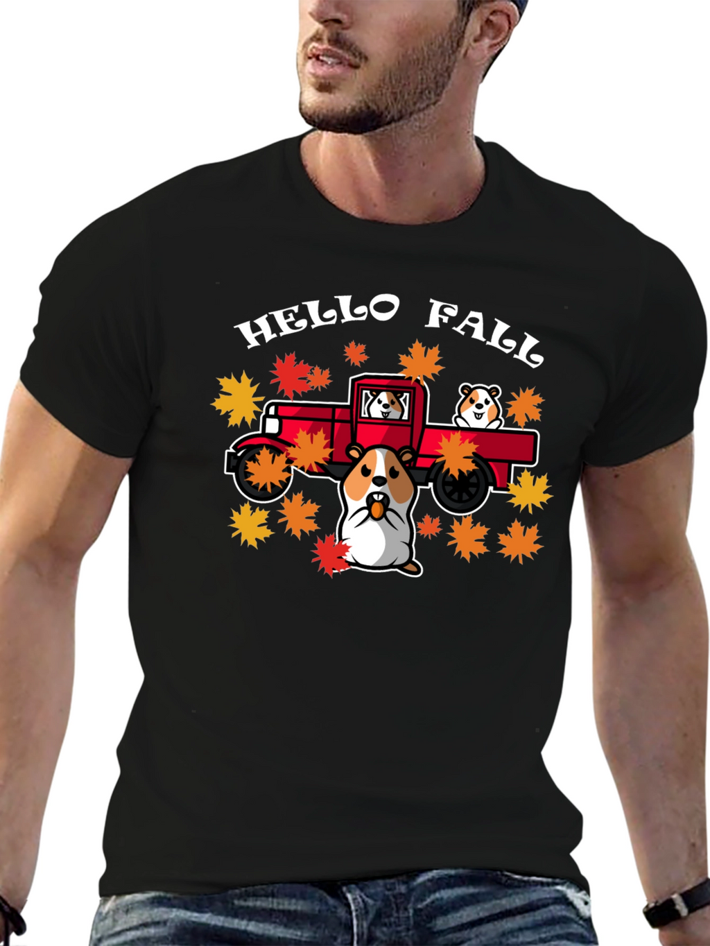 Hello Fall Hamster Truck T-Shirt