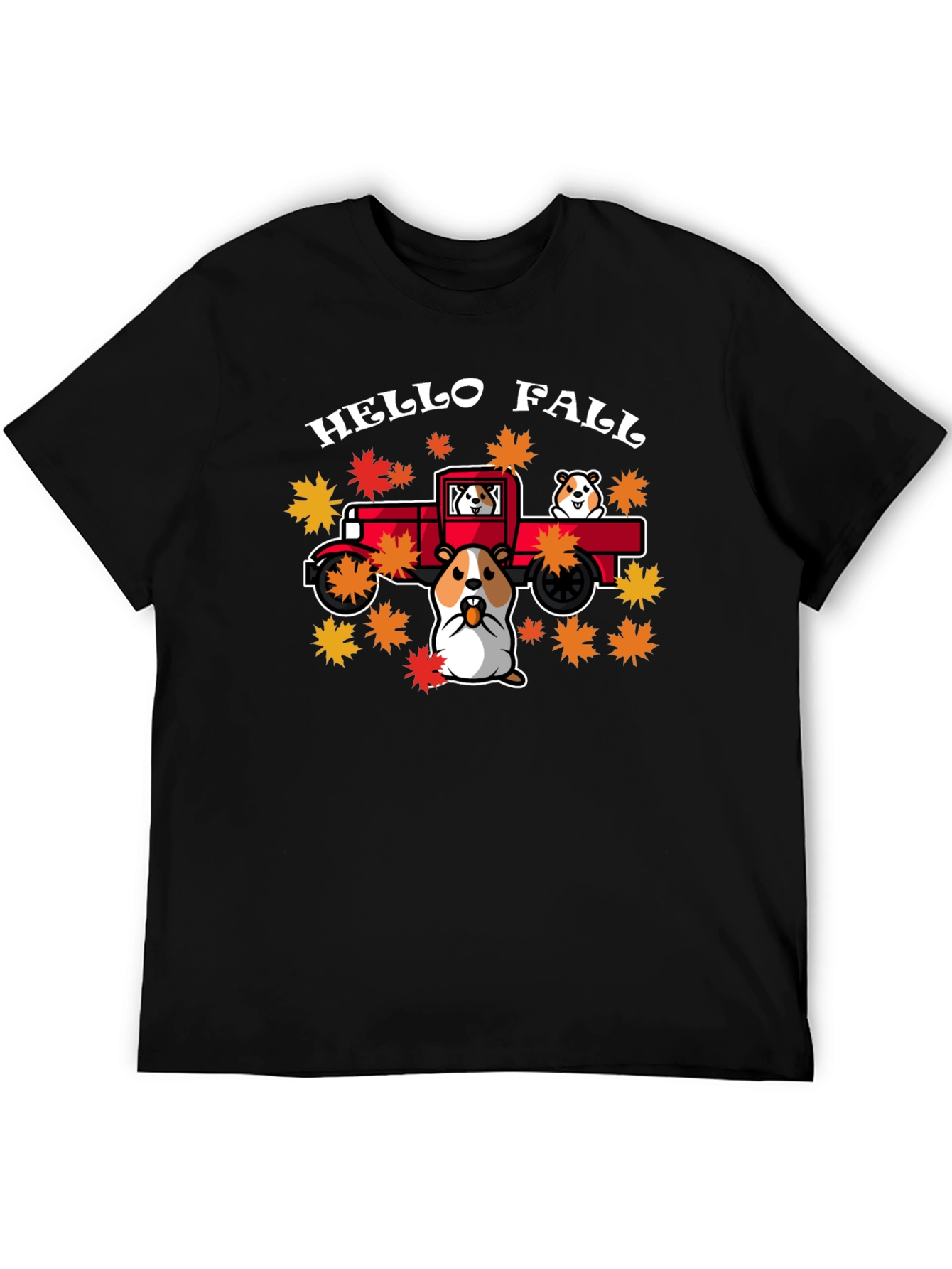 Hello Fall Hamster Truck T-Shirt