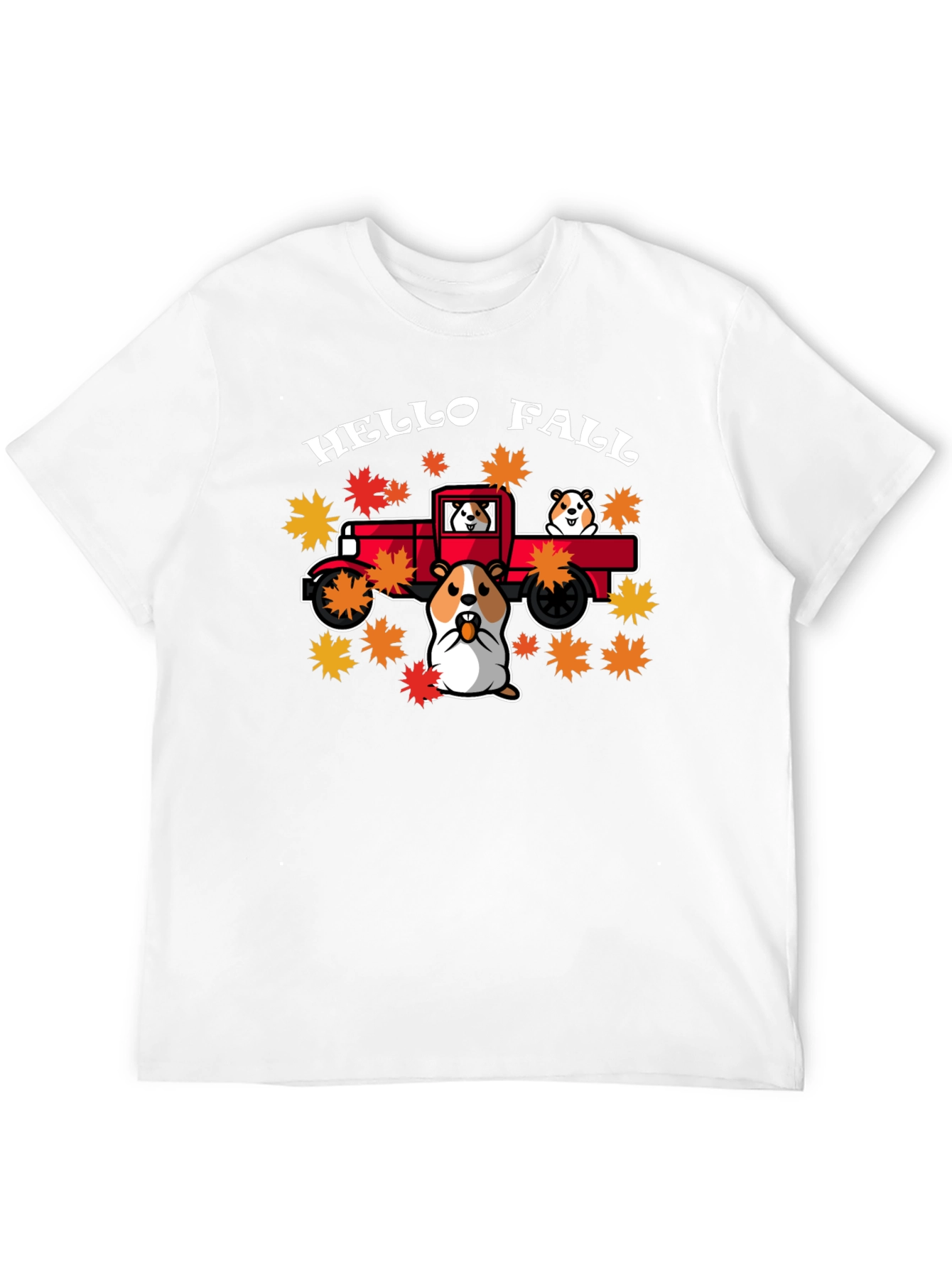 Hello Fall Hamster Truck T-Shirt