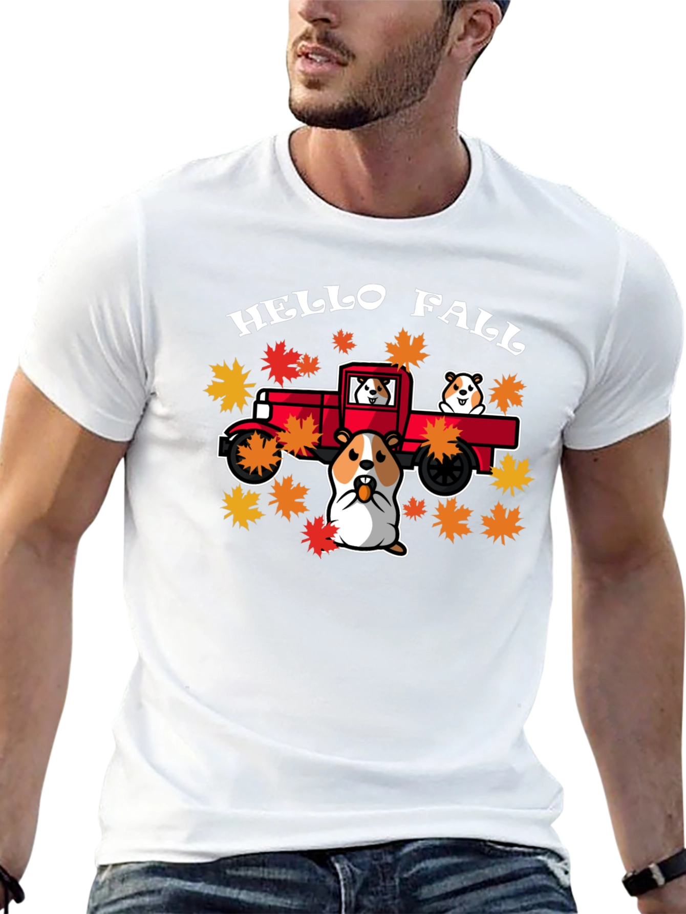 Hello Fall Hamster Truck T-Shirt