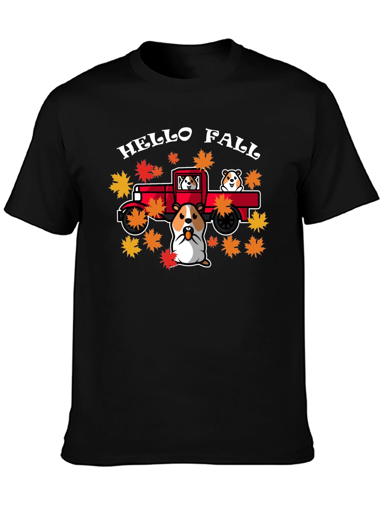 Hello Fall Hamster Truck T-Shirt