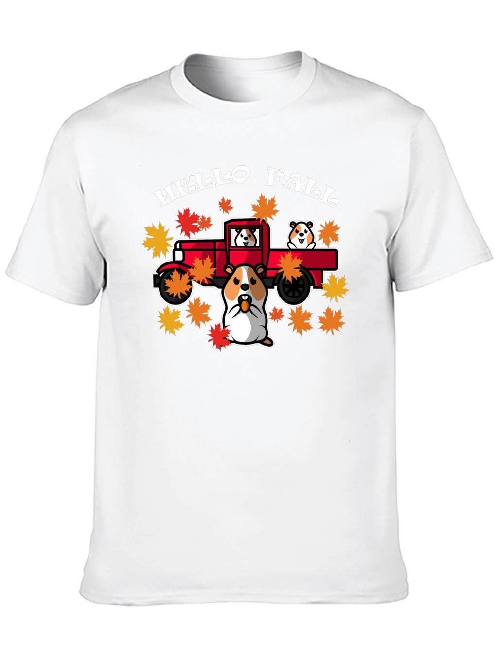Hello Fall Hamster Truck T-Shirt