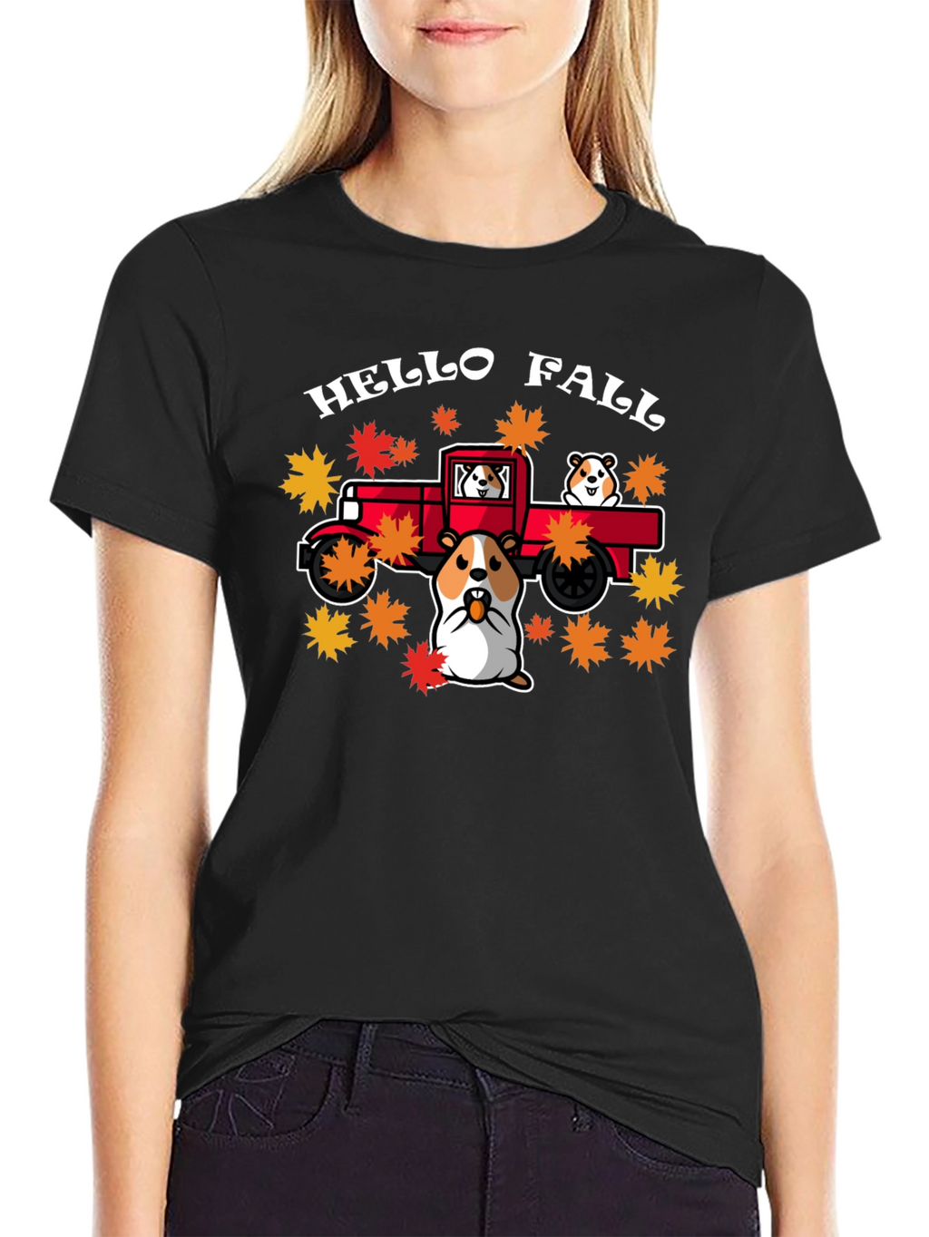 Hello Fall Hamster Truck T-Shirt