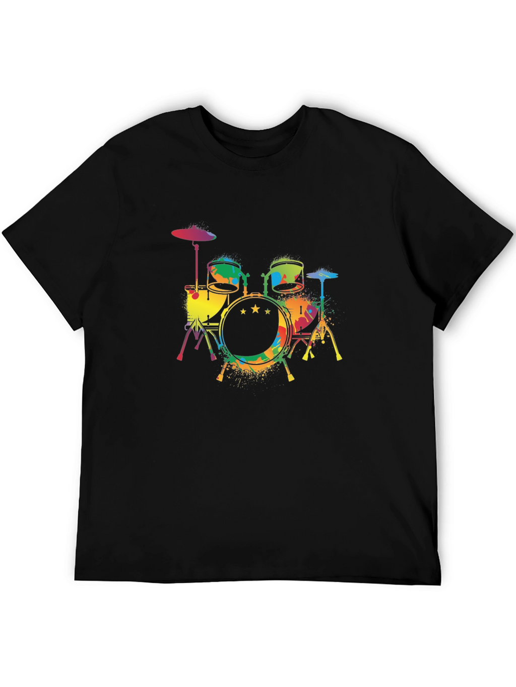 Colorful Drums Graphic T-Shirt