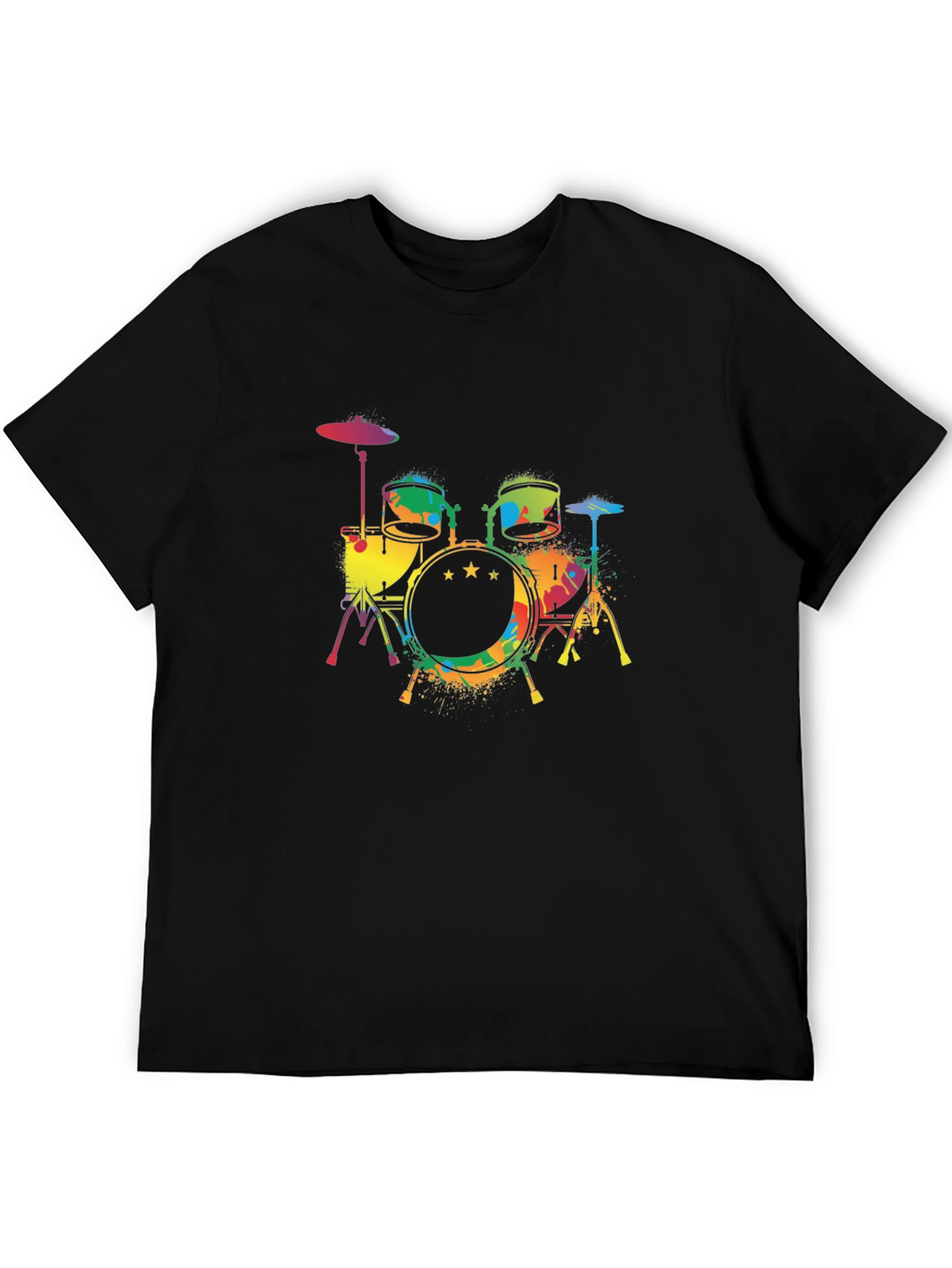 Colorful Drums Graphic T-Shirt