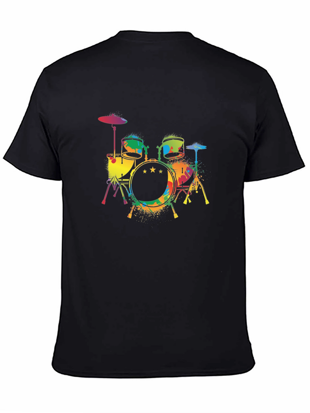 Colorful Drums Graphic T-Shirt