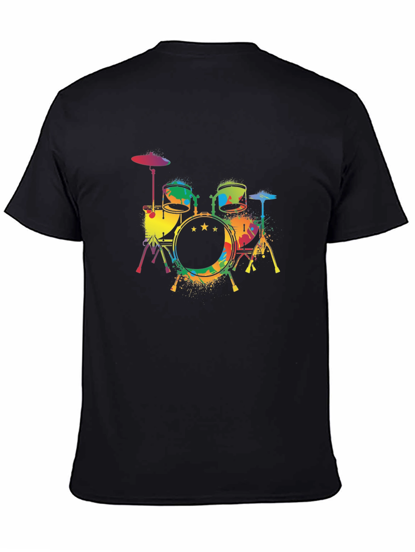 Colorful Drums Graphic T-Shirt