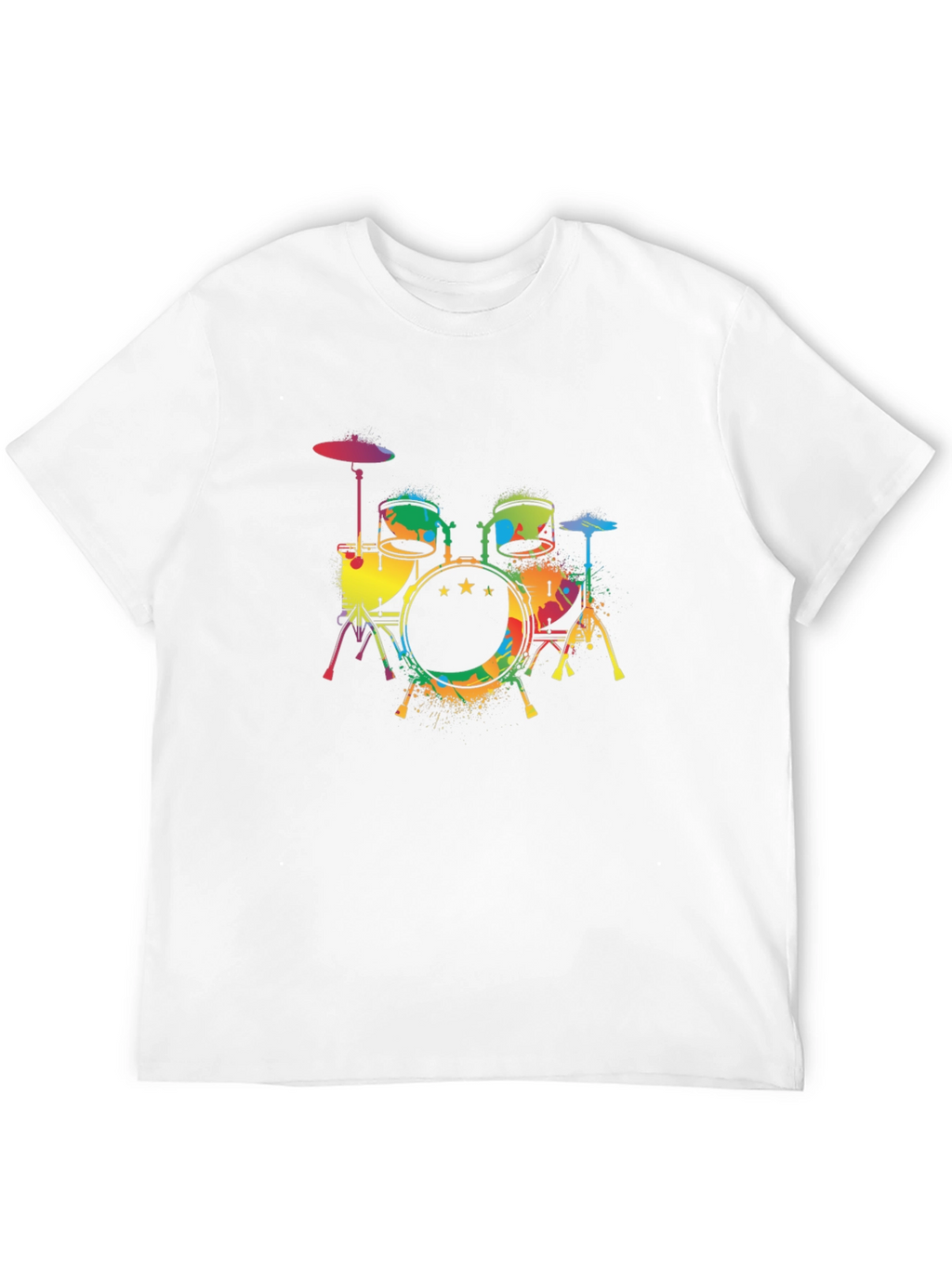 Colorful Drums Graphic T-Shirt