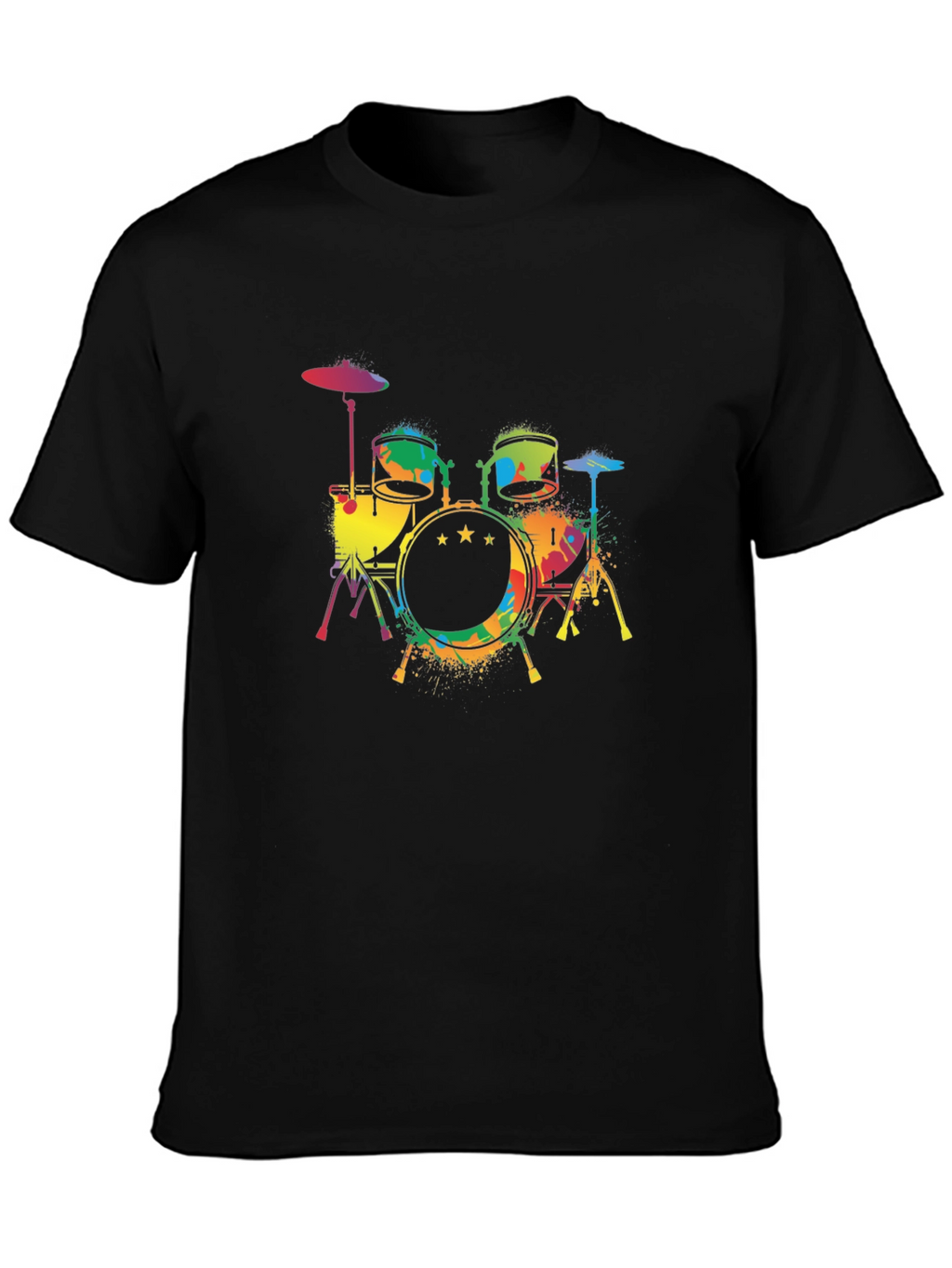 Colorful Drums Graphic T-Shirt