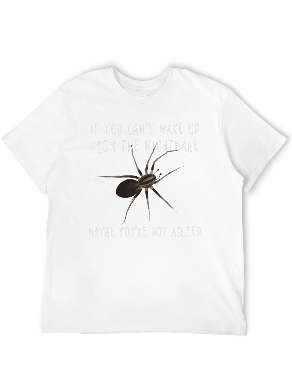 Nightmare Spider Graphic Tee - Black Cotton T-Shirt