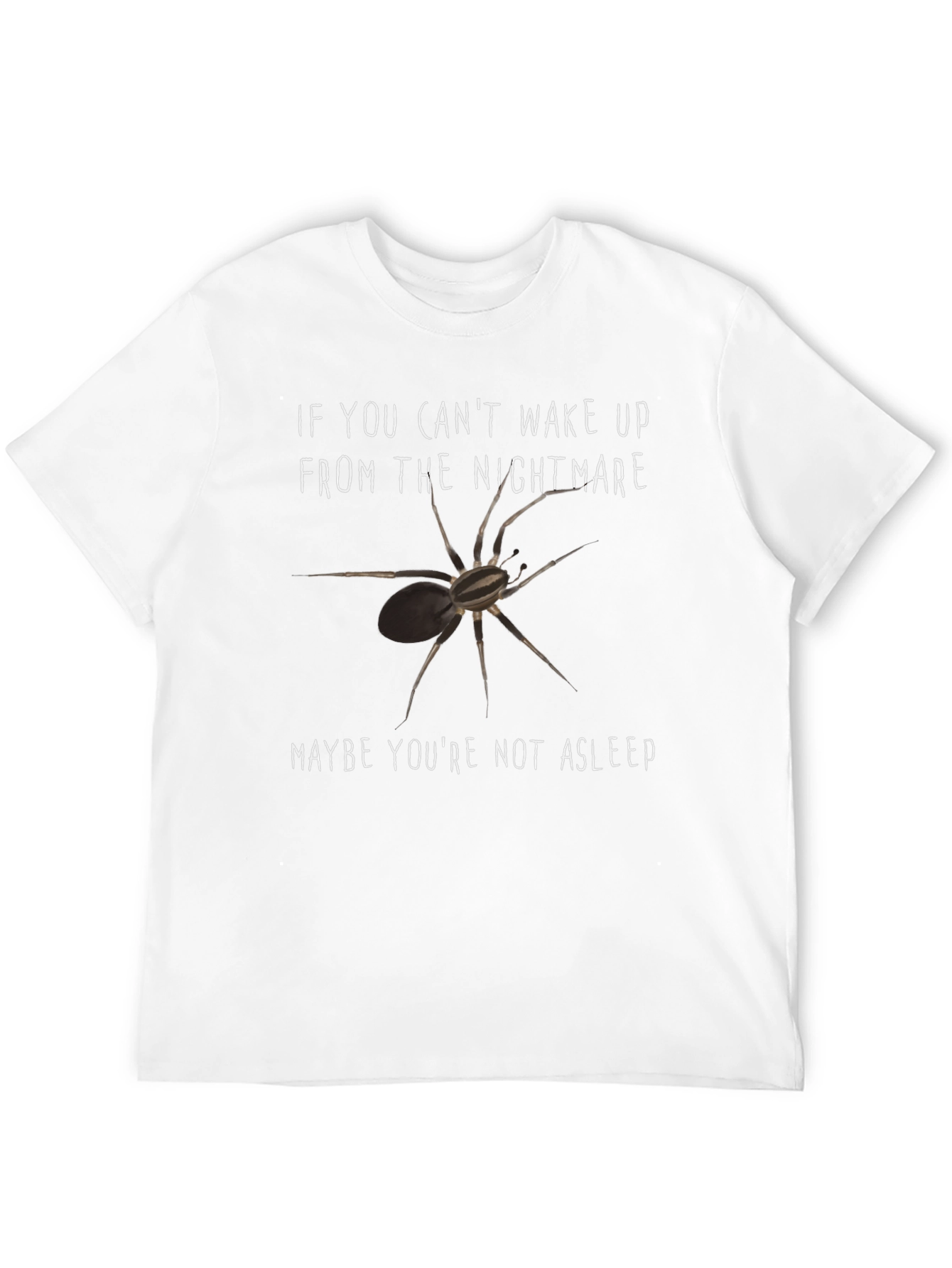 Nightmare Spider Graphic Tee - Black Cotton T-Shirt