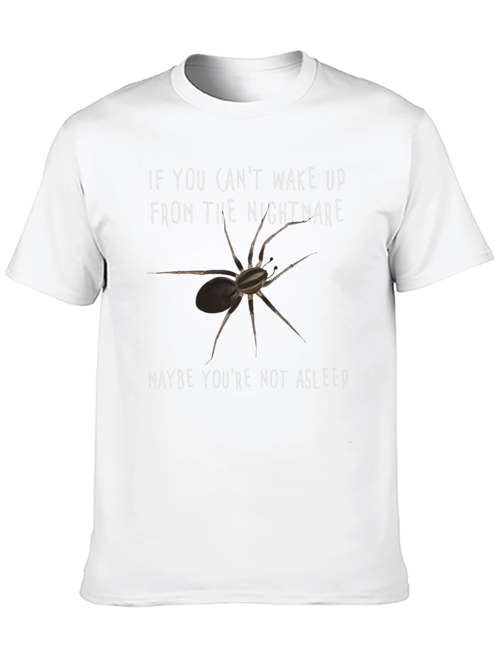 Nightmare Spider Graphic Tee - Black Cotton T-Shirt