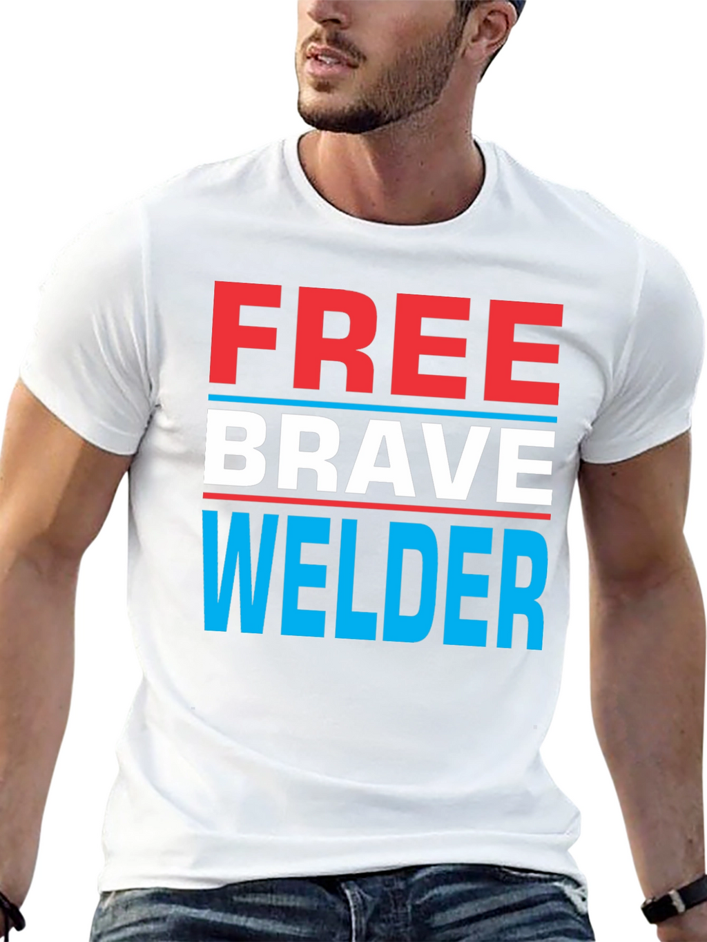 Free Brave Welder Graphic Tee - Black