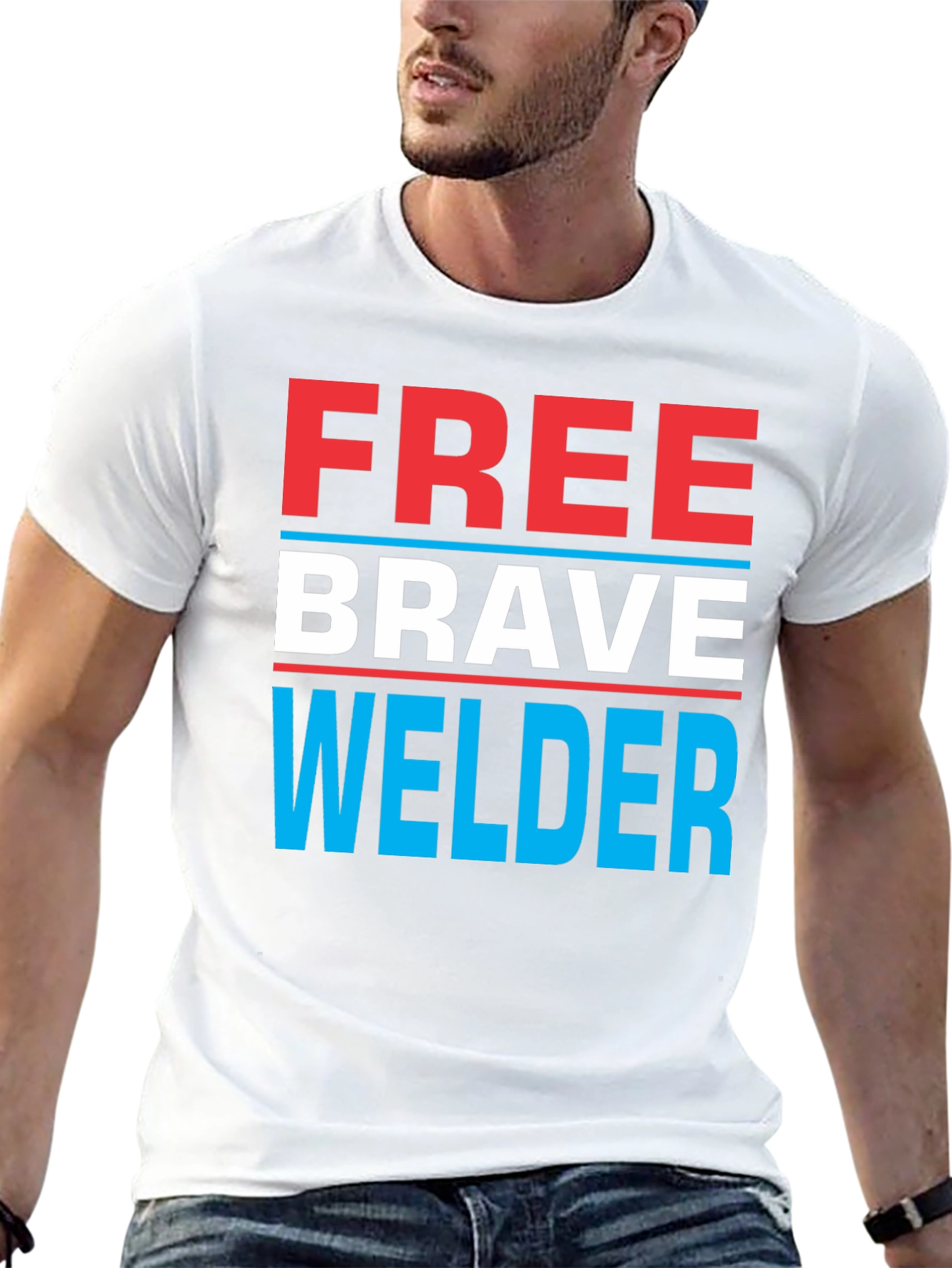 Free Brave Welder Graphic Tee - Black