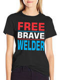 Free Brave Welder Graphic Tee - Black