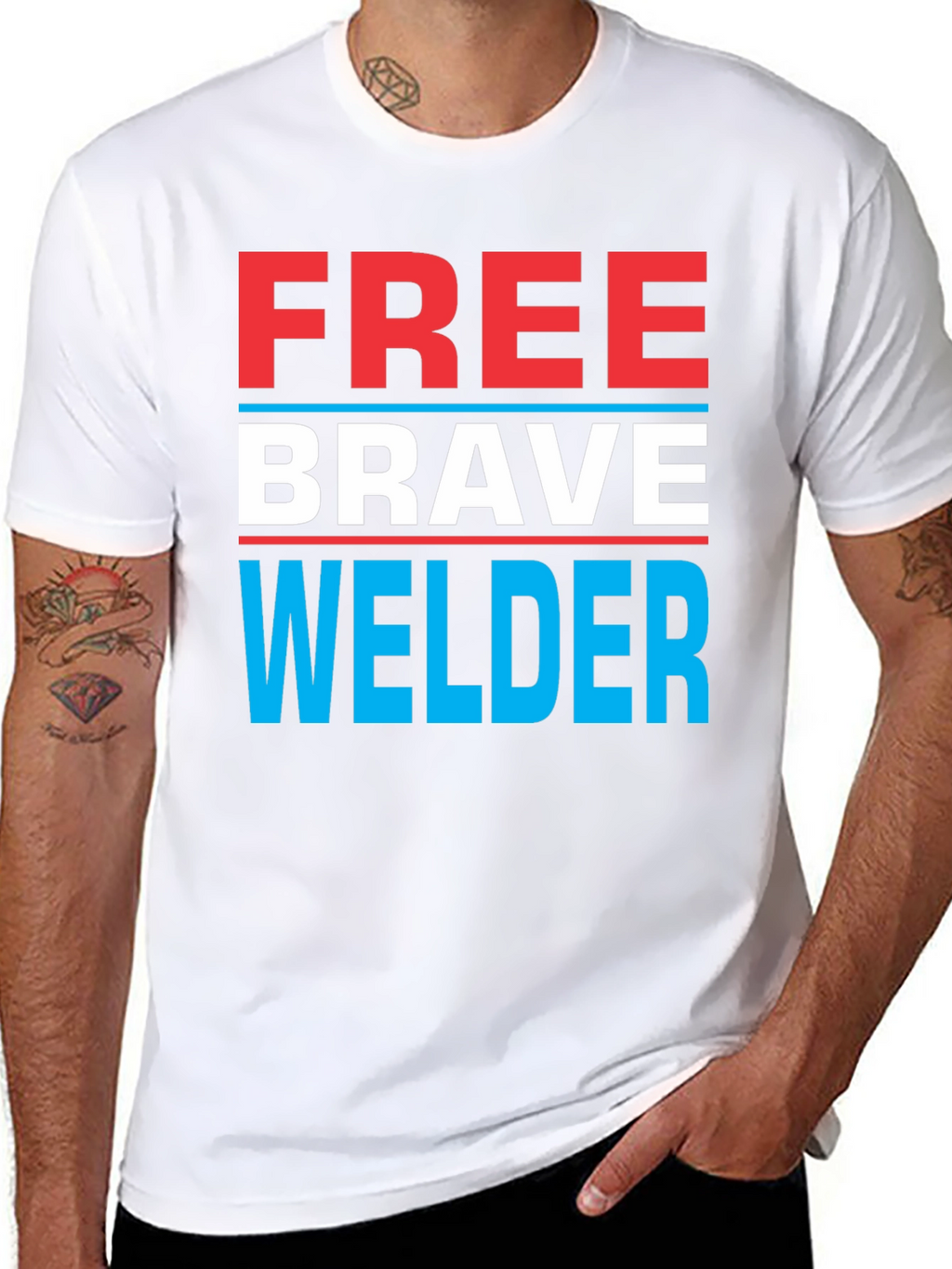 Free Brave Welder Graphic Tee - Black