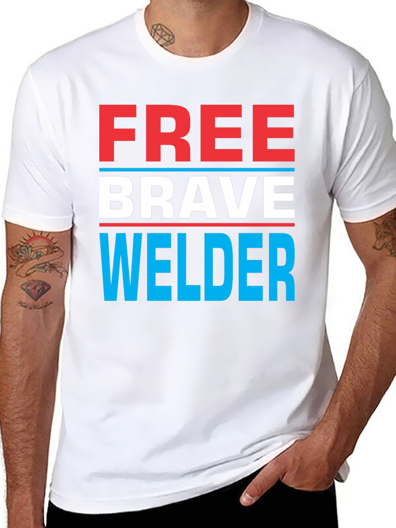Free Brave Welder Graphic Tee - Black
