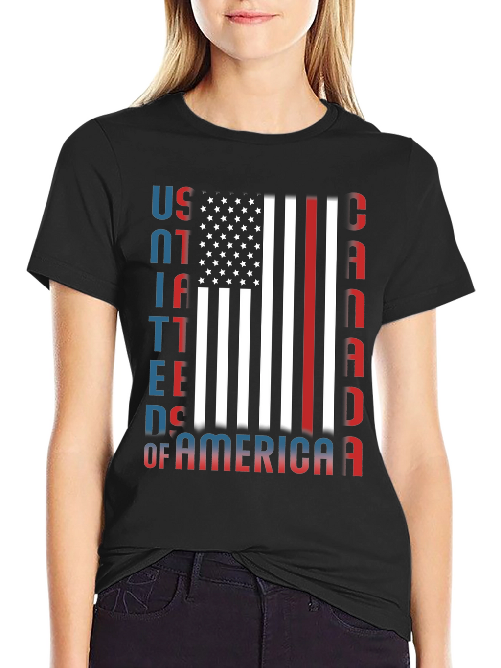 USA Canada Patriotic Graphic Tee