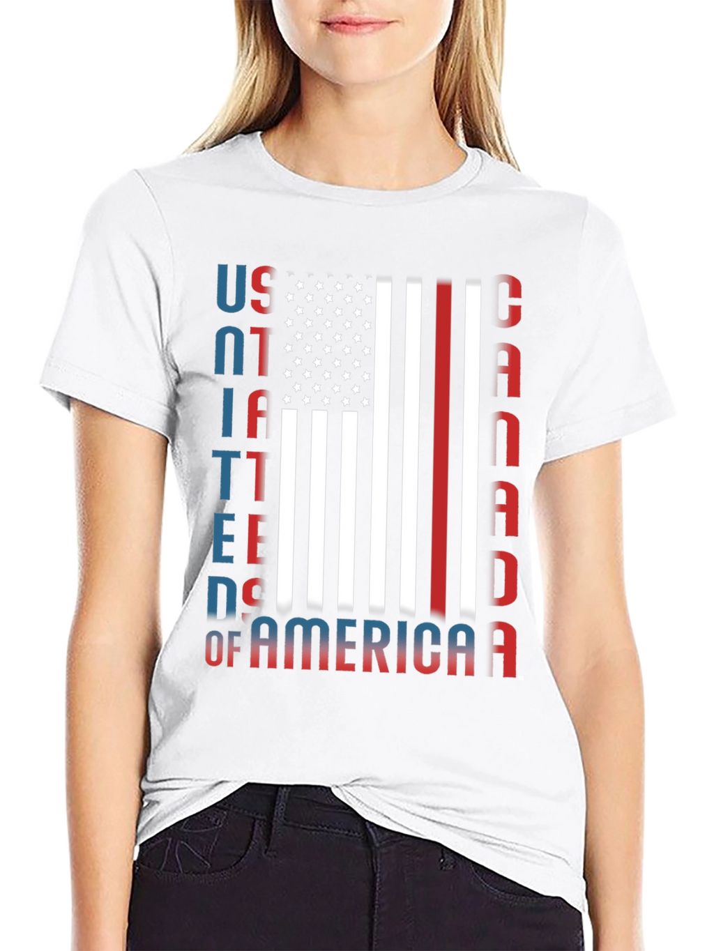 USA Canada Patriotic Graphic Tee
