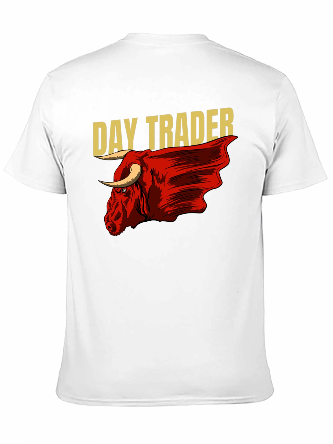 Day Trader Bull Graphic Black T-Shirt