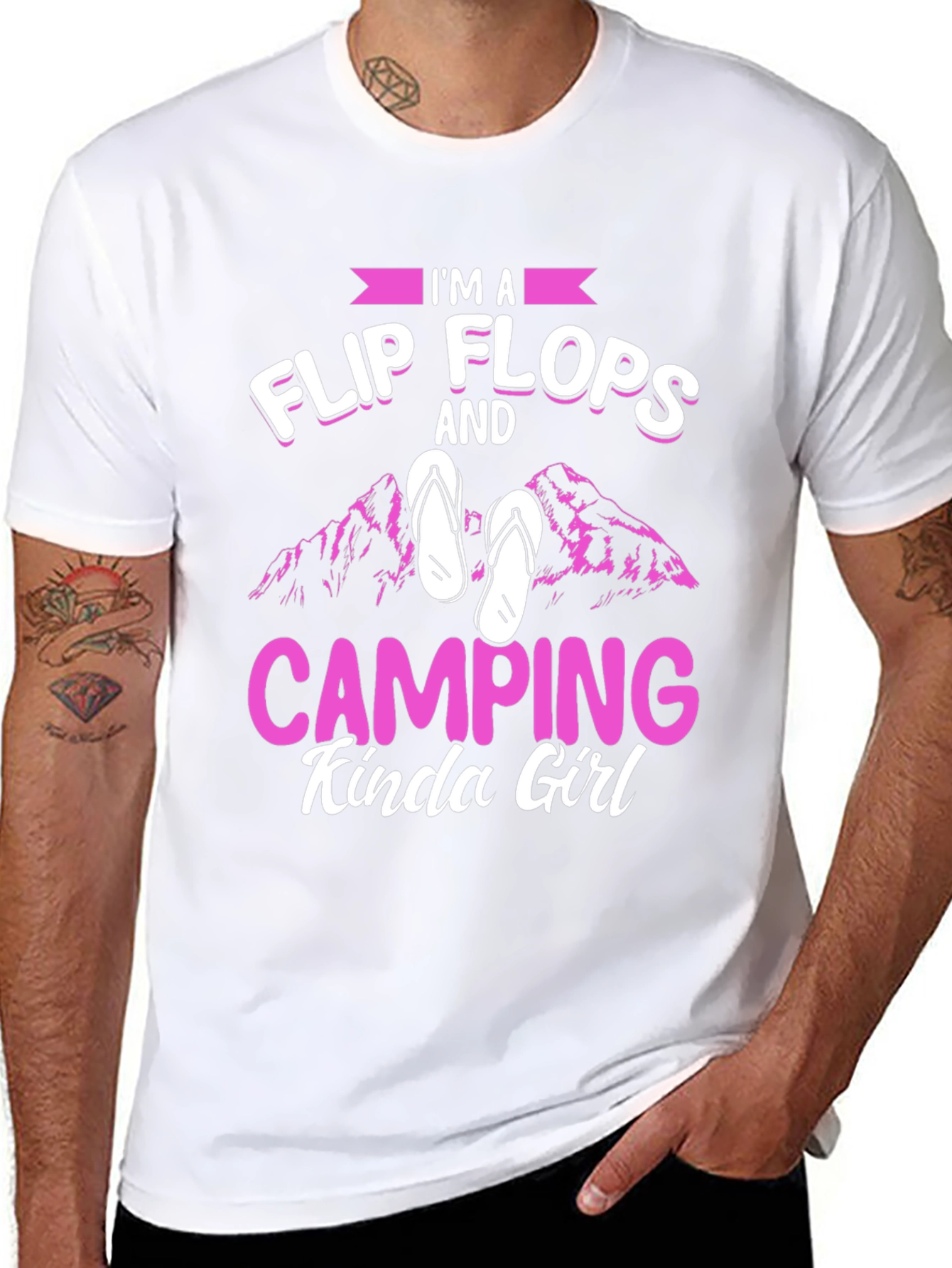 Flip Flops & Camping Girl T-Shirt