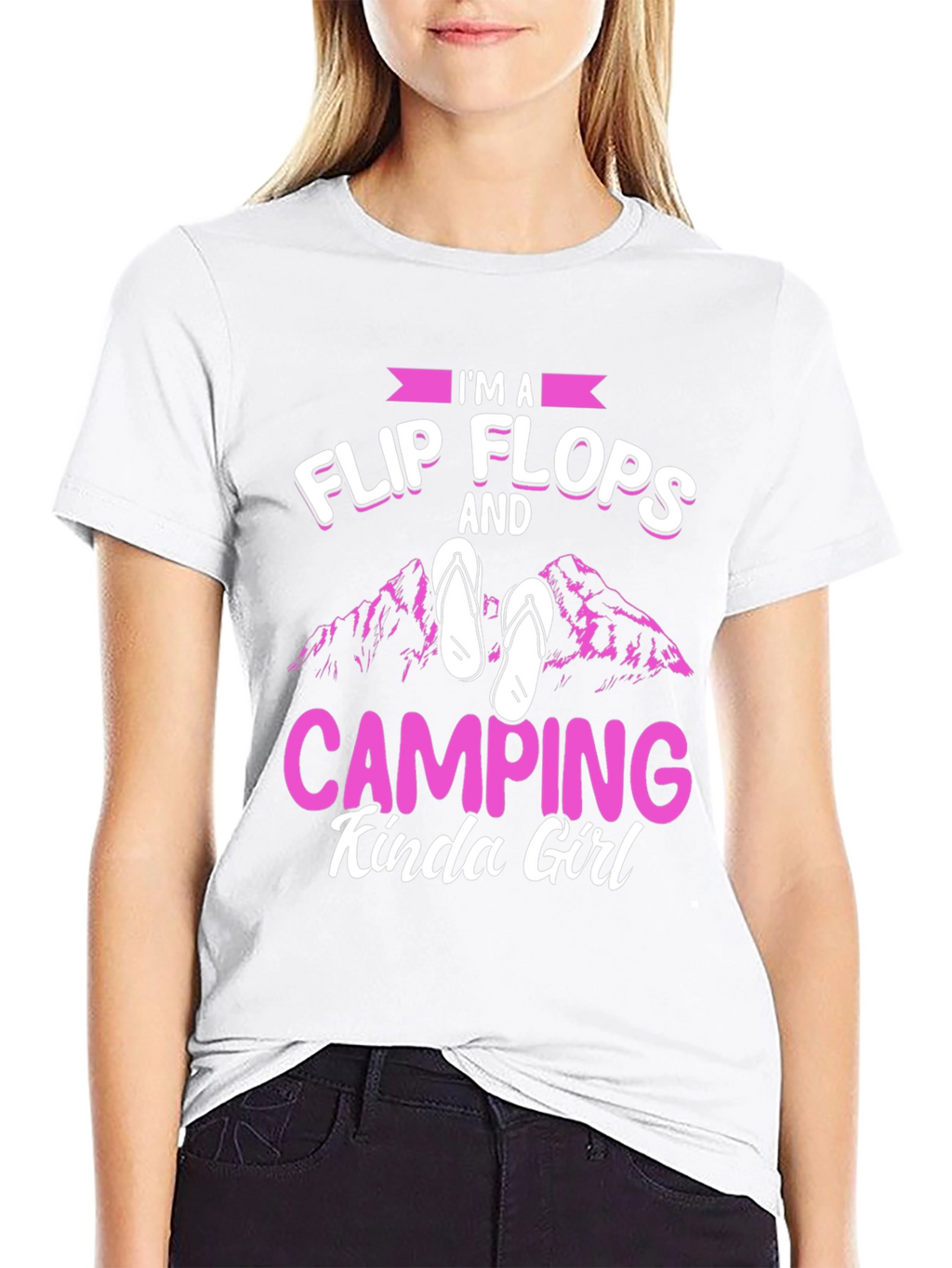 Flip Flops & Camping Girl T-Shirt