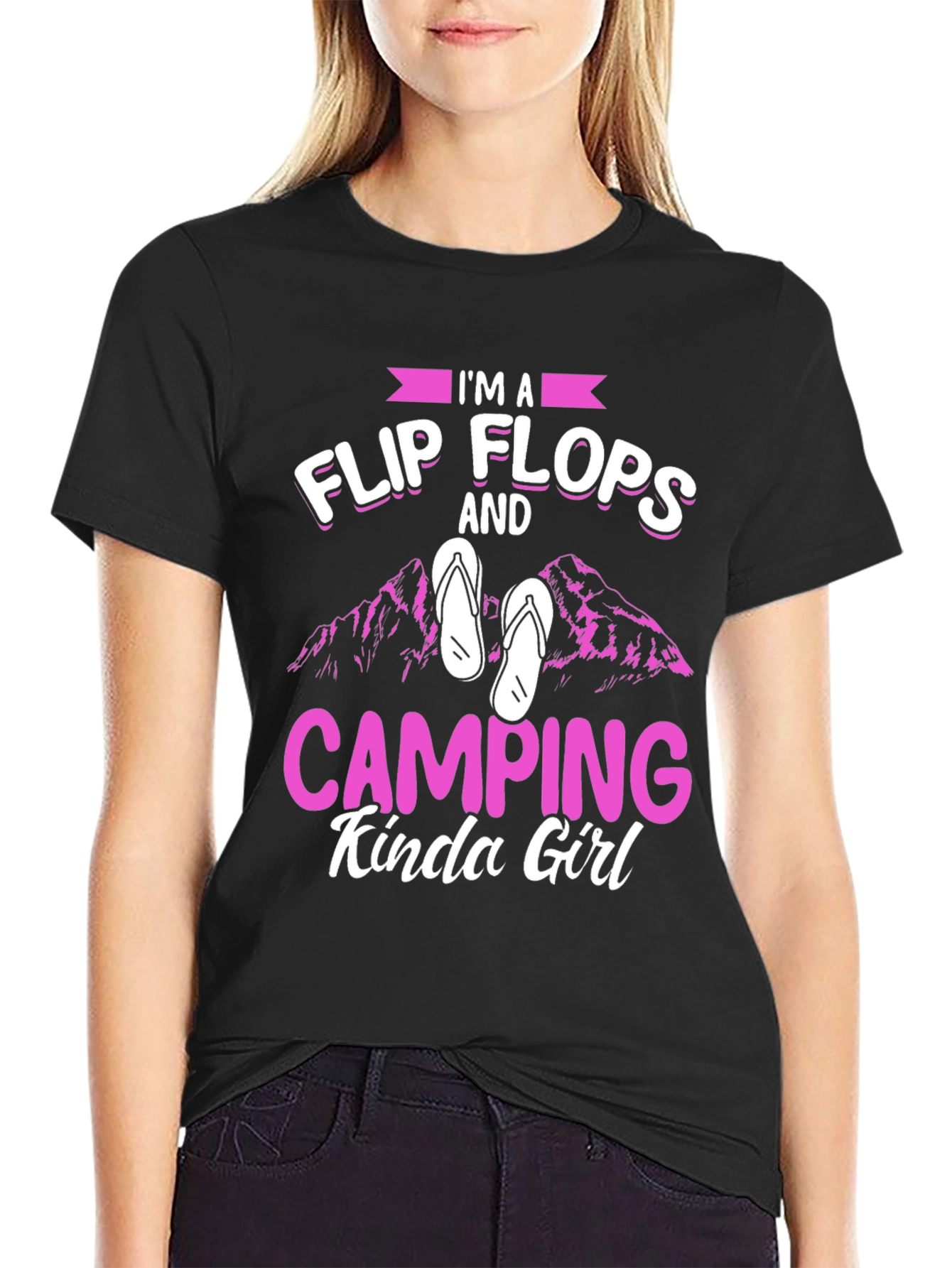 Flip Flops & Camping Girl T-Shirt