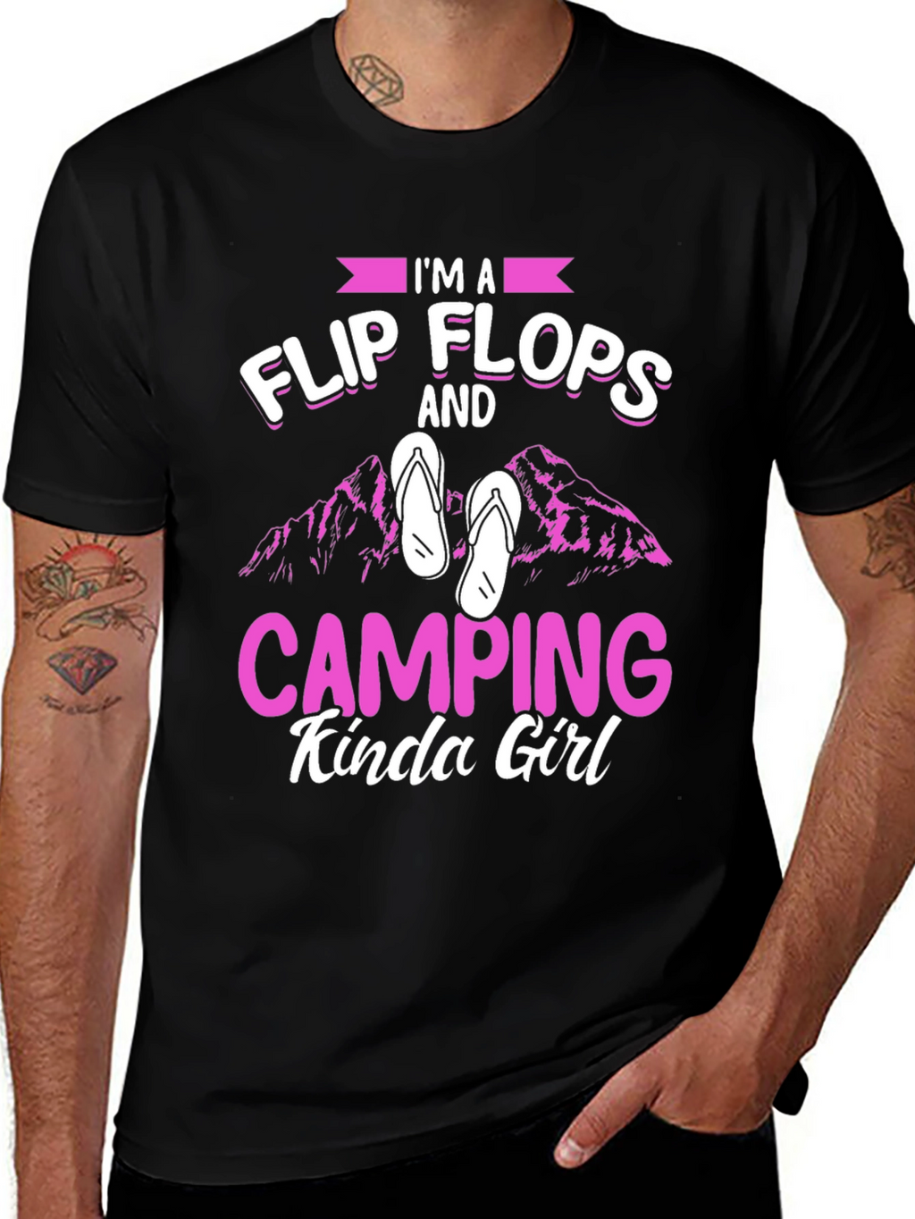 Flip Flops & Camping Girl T-Shirt