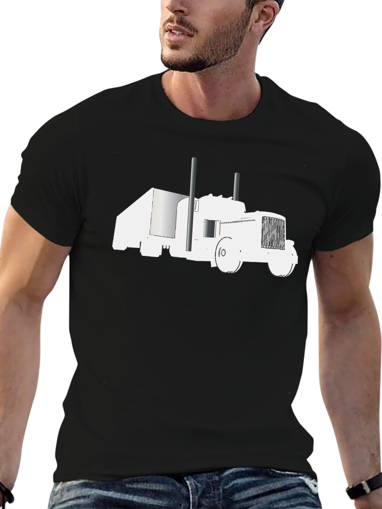 Black Truck Graphic Tee - Classic Style